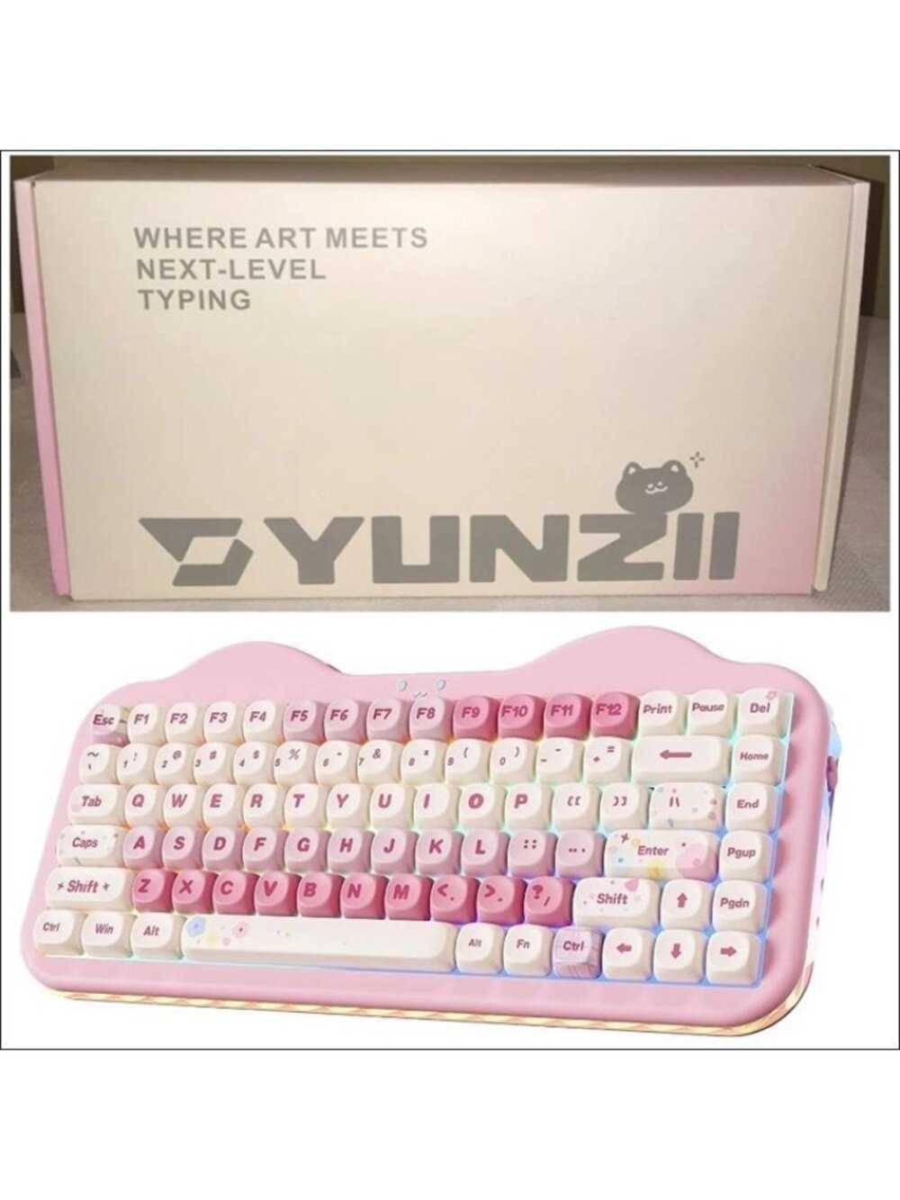 YUNZII C98 Wireless Mechanical Keyboard; Cake Meow